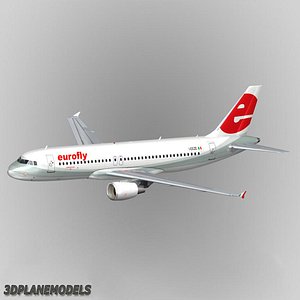 3d airbus a320 eurofly a-320 model