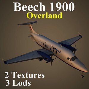 3d model of beech ola aircraft