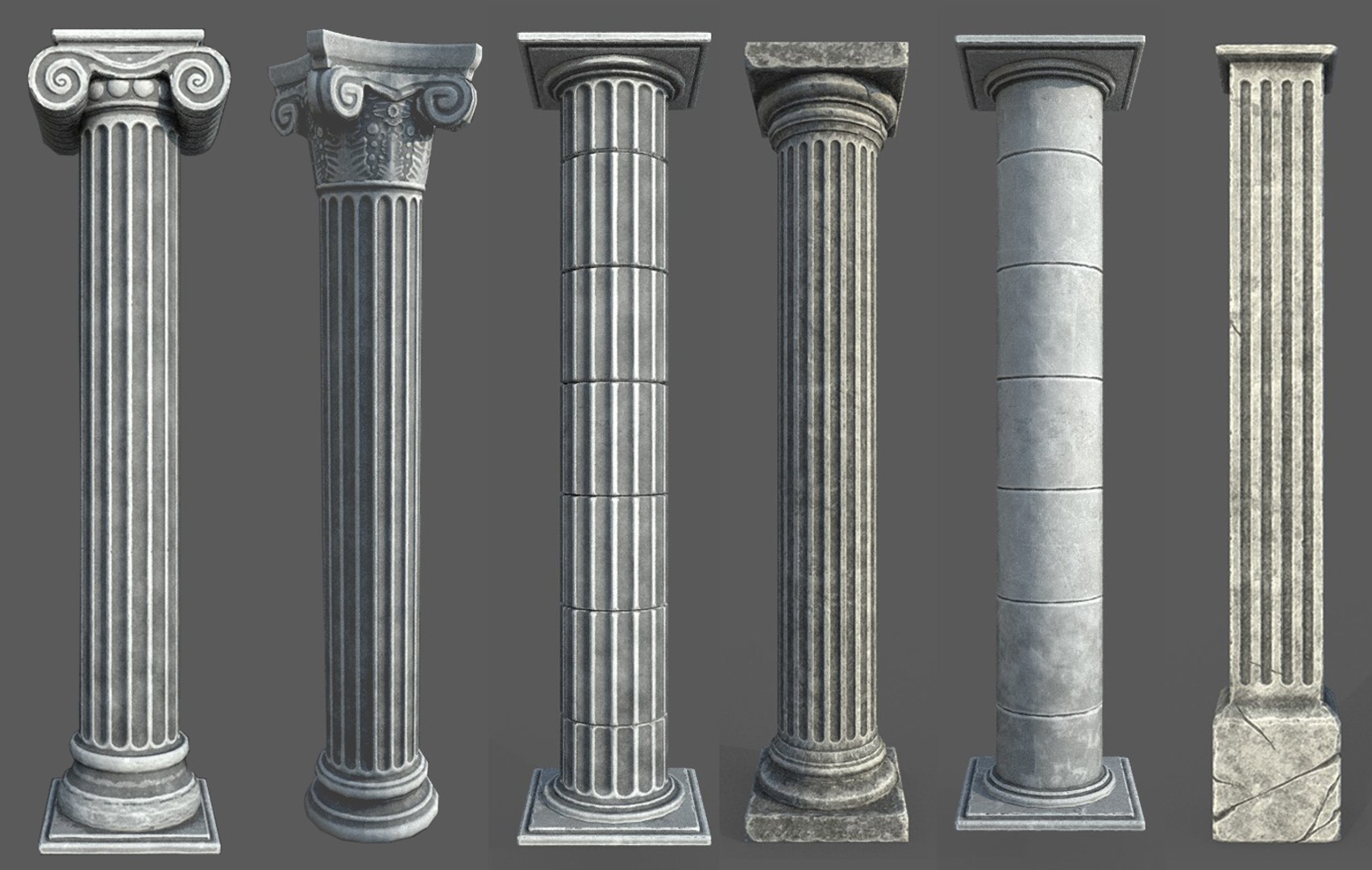 9 columns polys 3D model https://p.turbosquid.com/ts-thumb/1Y/BTYO5o/GHwu7H94/zromancolumnspack001/jpg/1561819026/1920x1080/fit_q87/bdea81e903d160270bcdcea7f184e74967b5f873/zromancolumnspack001.jpg