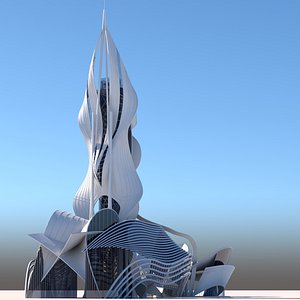 3D model futuristic architectural