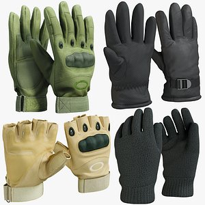 realistic gloves 1 collections 3D