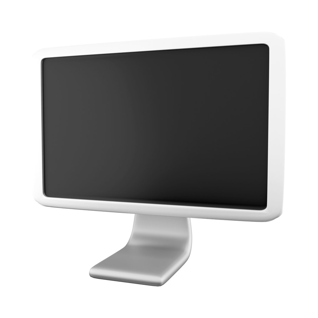 3d Computer Monitor Icon Model TurboSquid 2074087