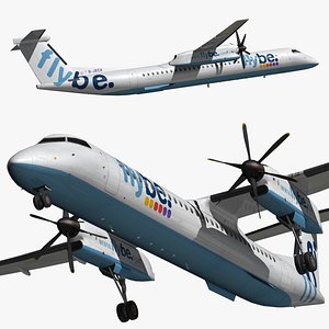 bombardier dash 8 flybe 3D