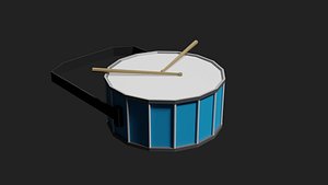 Lowpoly Drum 3D model