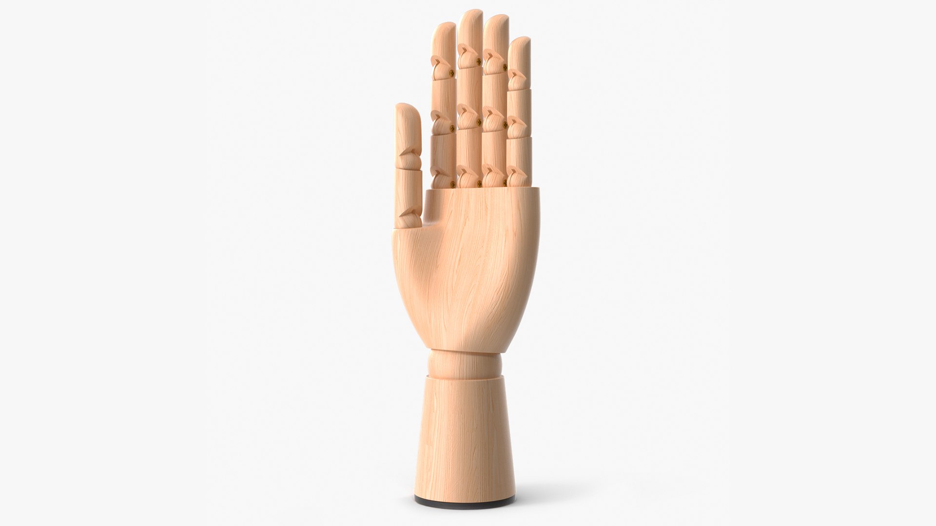 Mannequin Wooden Hand Light 3D model preview
