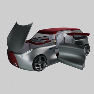 Concept styled electric hatchback 1interior version