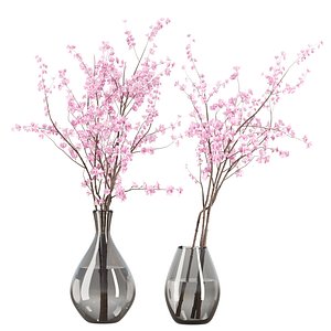 3D model Flower branches in Vase 520 3D Plant Model
