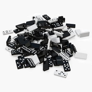 Bunch of Dominoes 3D Model