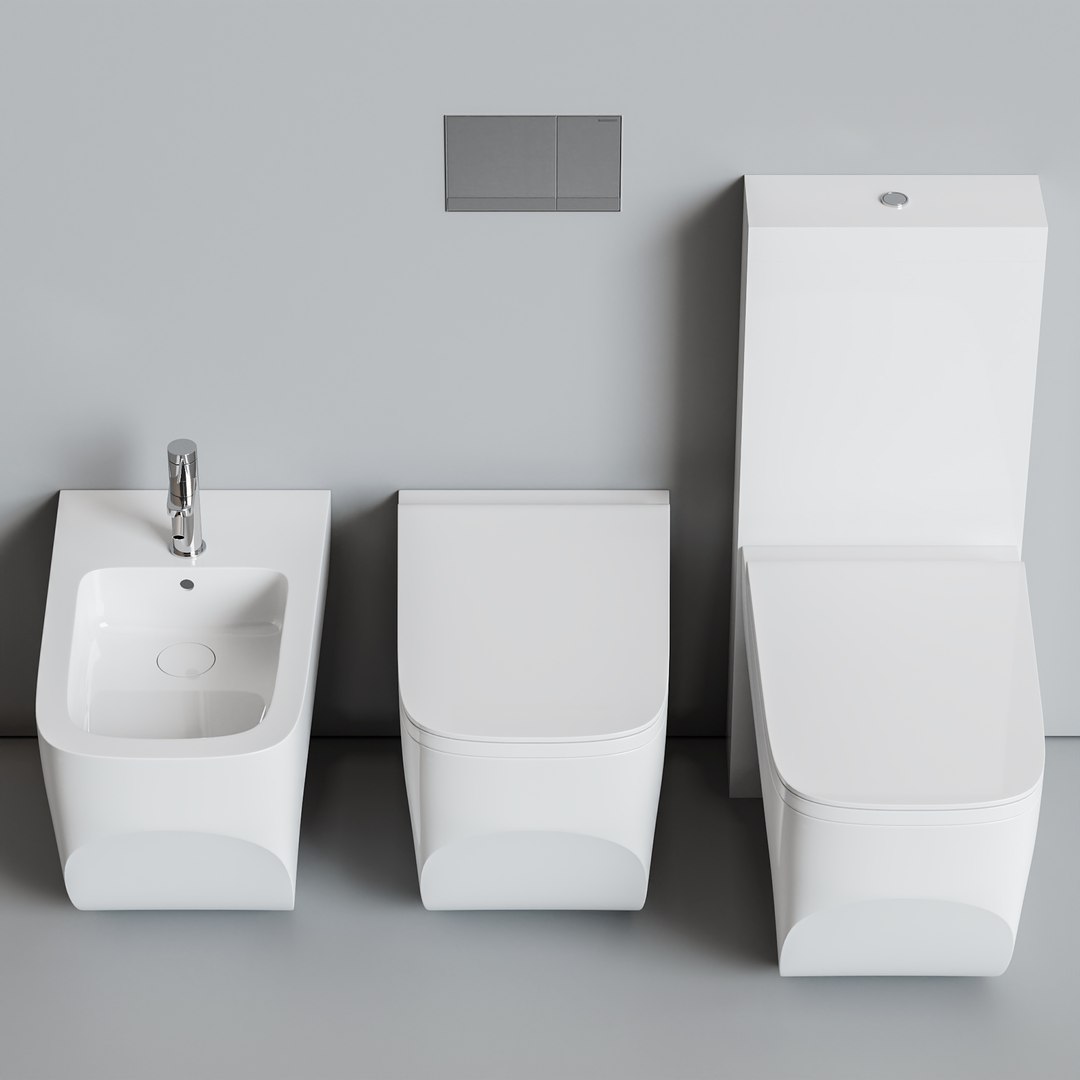 3D Model Toilet Hatria Bidet - TurboSquid 1660247