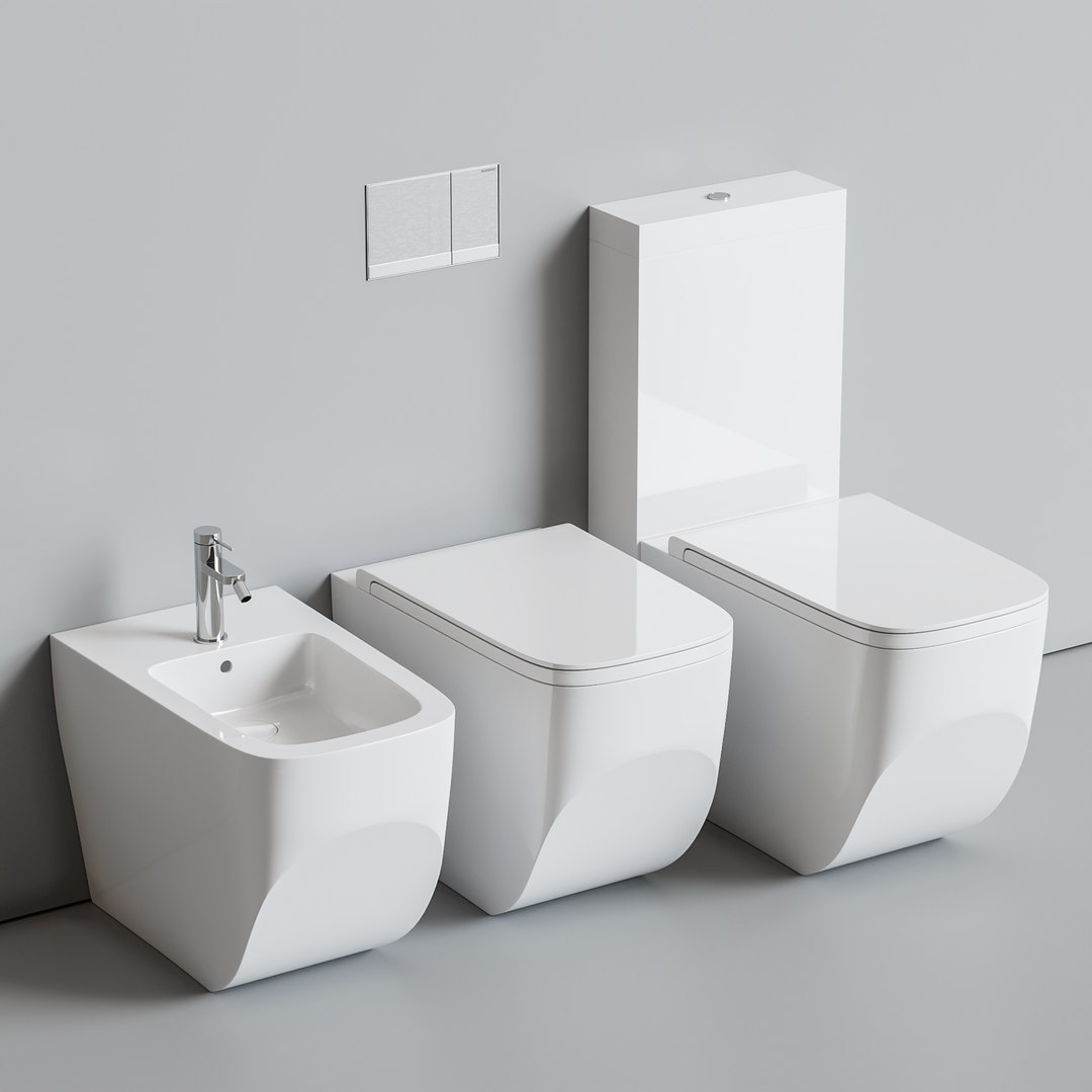 3D Model Toilet Hatria Bidet - TurboSquid 1660247