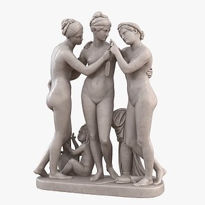 Graces with Cupid Arrow 3D model