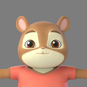 3D cartoon hamster