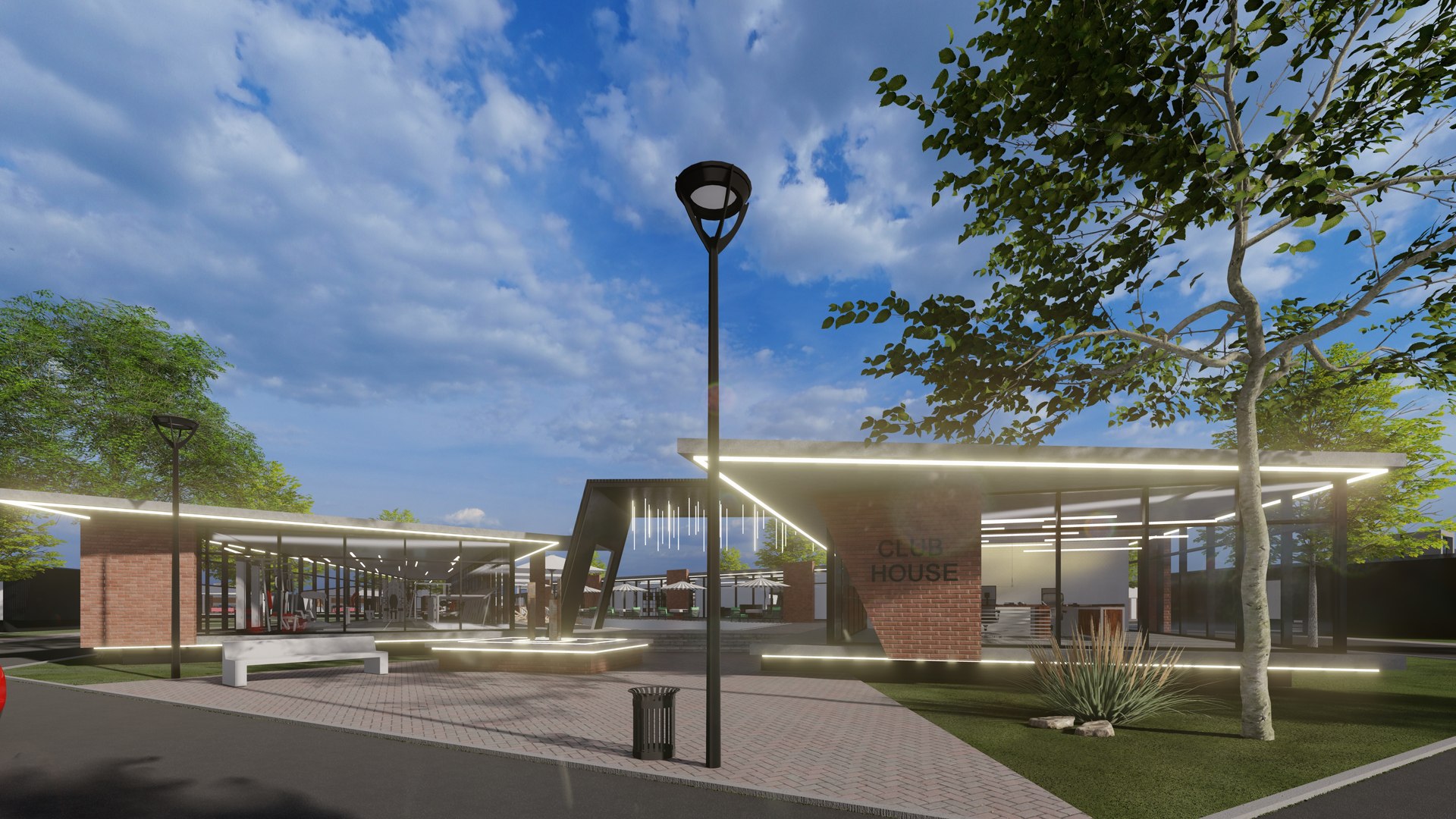 3D Modern Residential Estate And Clubhouse Model 3D Model - TurboSquid ...