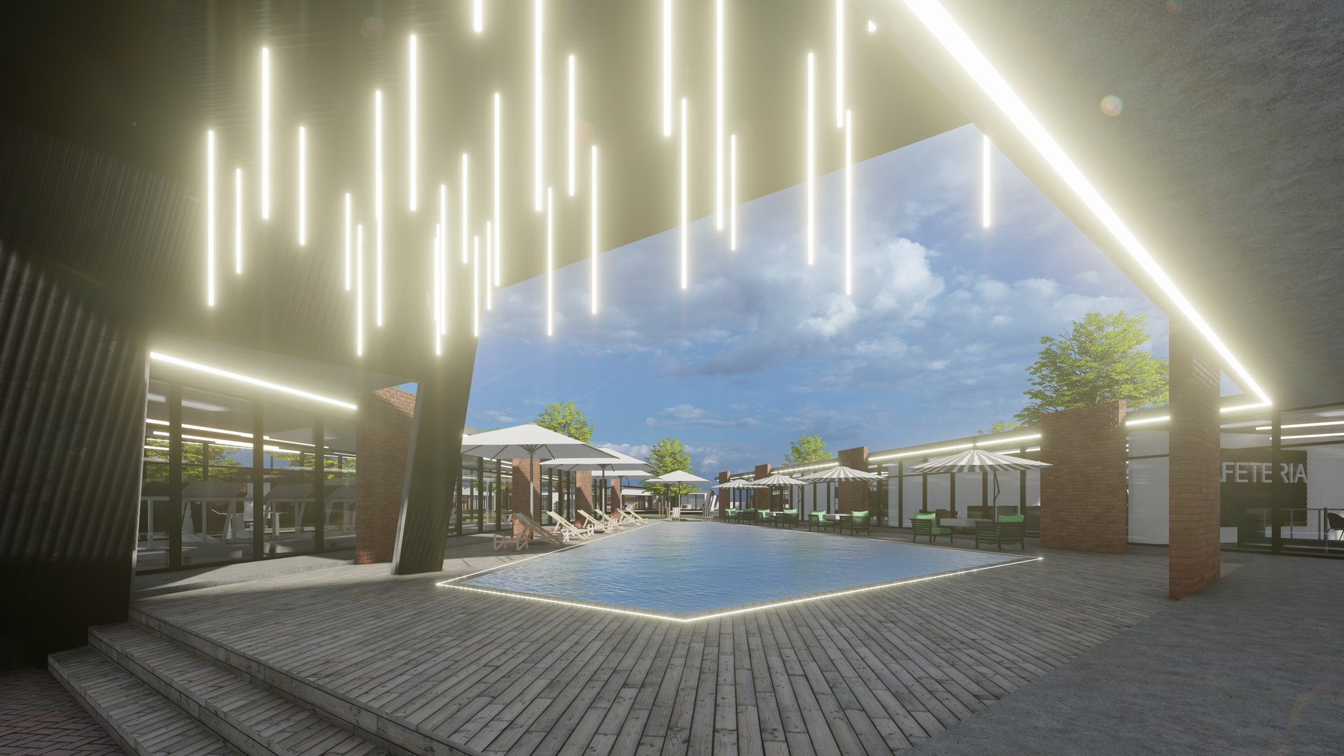 3D Modern Residential Estate And Clubhouse Model 3D Model - TurboSquid ...