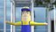 3D model Inflatable Barker Right Hand Animated