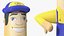 3D model Inflatable Barker Right Hand Animated