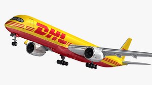 Airbus A350F DHL 3D model