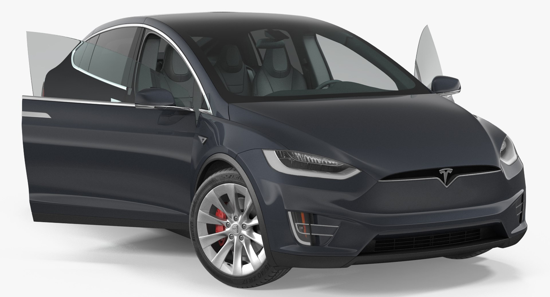 Tesla Model X 60D 2017 Rigged 3D Model 3D model preview