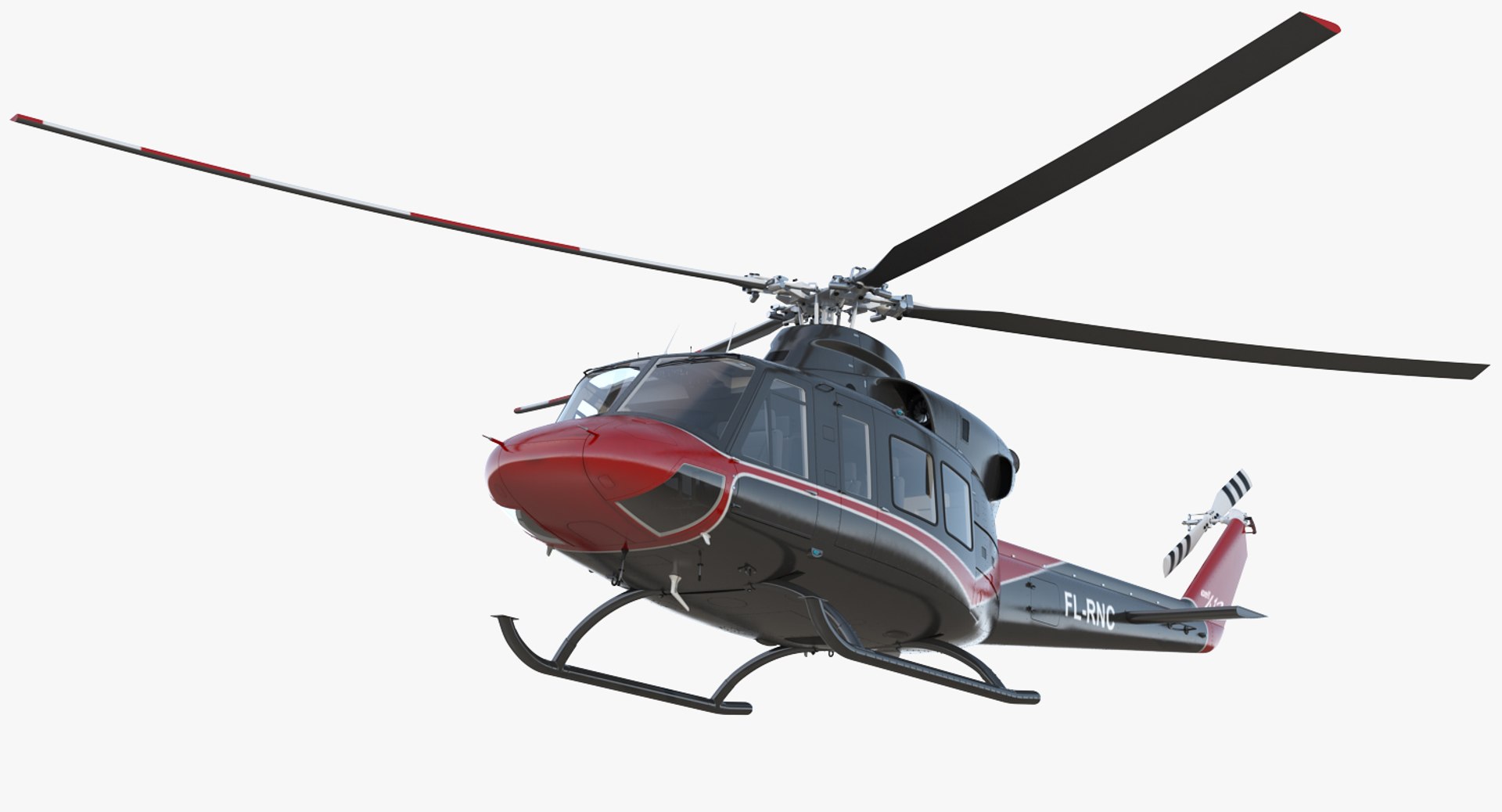 Offshore Helicopter Bell 412EP Rigged 3D model preview