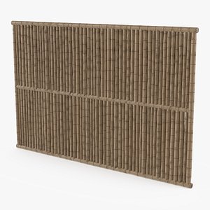 3D model Weathered Bamboo Wall Panel