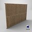 3D model Weathered Bamboo Wall Panel
