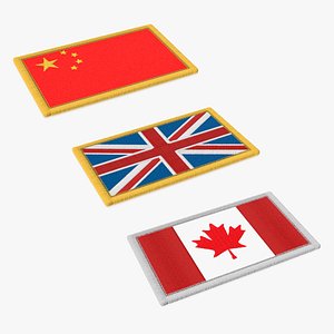 3D model Flag Military Patches Collection 2