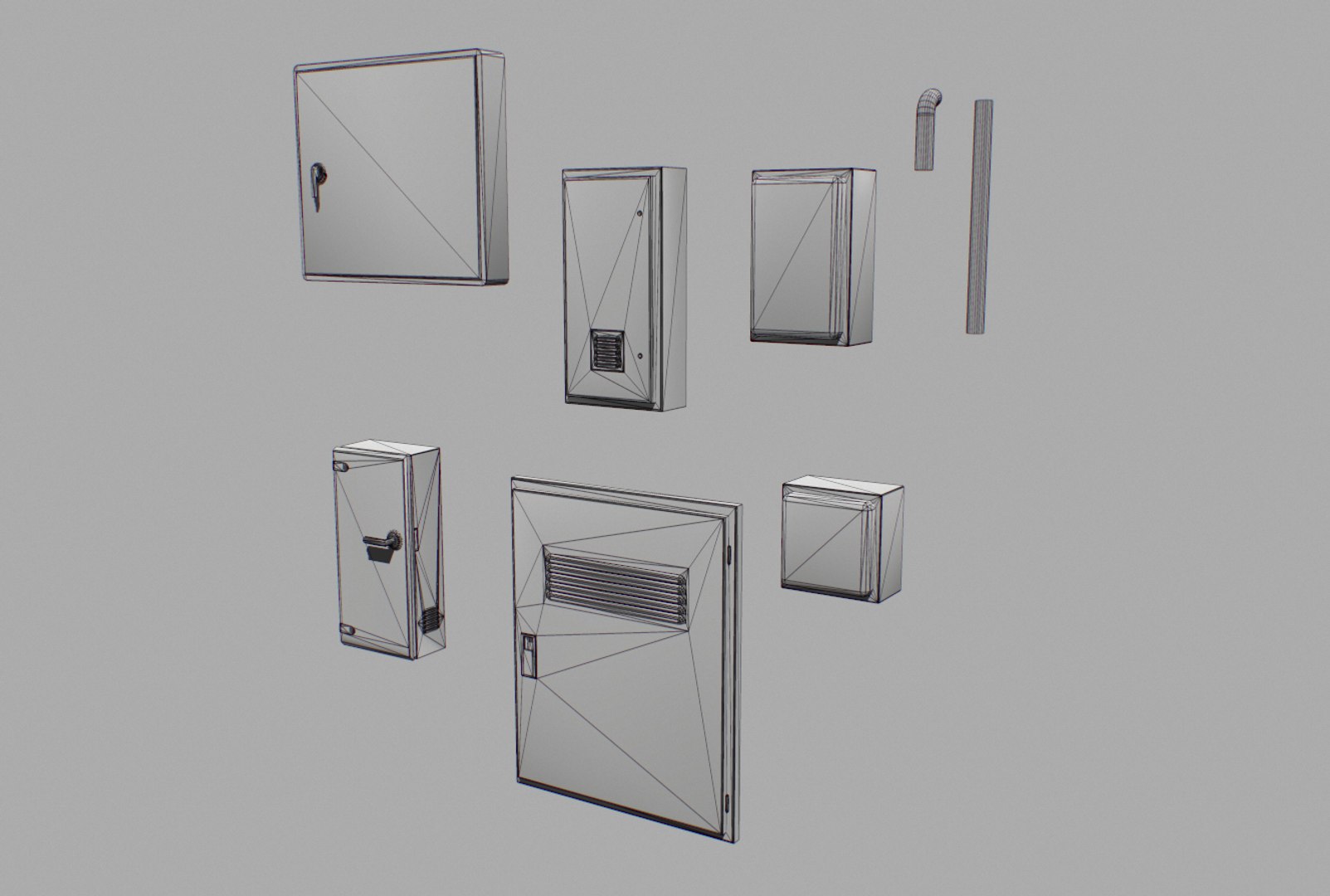 Electrical Box Pack 2 - 3D Model by 32cm