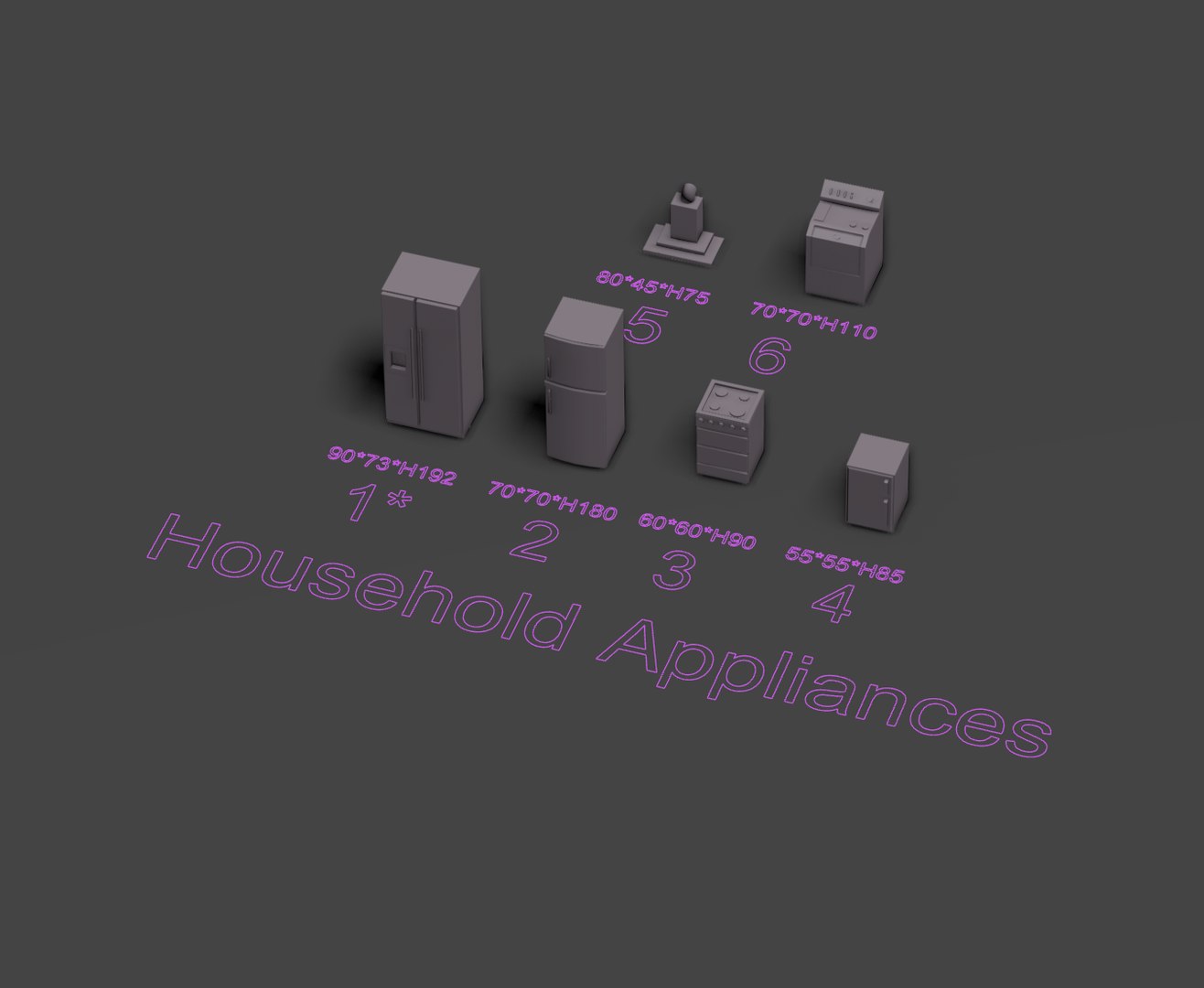 3D Interior Furniture 3D Models - 79 STL Pack for Dollhouse  Diorama Miniatures scale 1 50 https://p.turbosquid.com/ts-thumb/1Y/x7SjvT/Rj/householdappliances/png/1785005069/1920x1080/fit_q87/6e216e1f43d3f3117f24c43a50e57fc750ce54ee/householdappliances.jpg