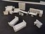 Modele mebli do wnętrz 3D - pakiet 79 STL do miniatur dioramy domków dla lalek w skali 1 50