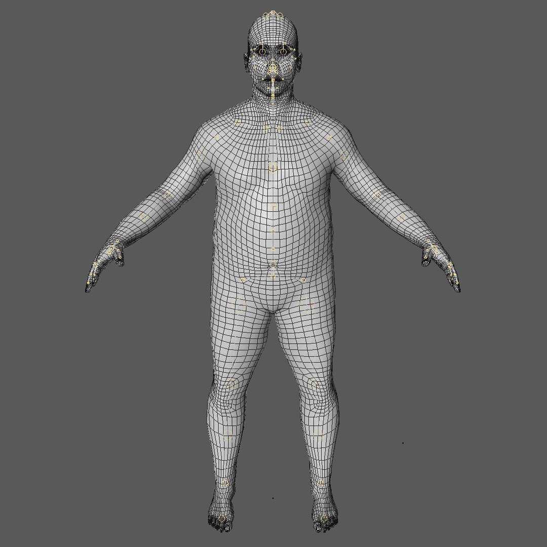 3d c4d realistic base mesh 45