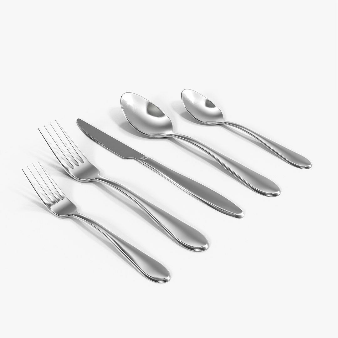 Silverware Set 3D model preview
