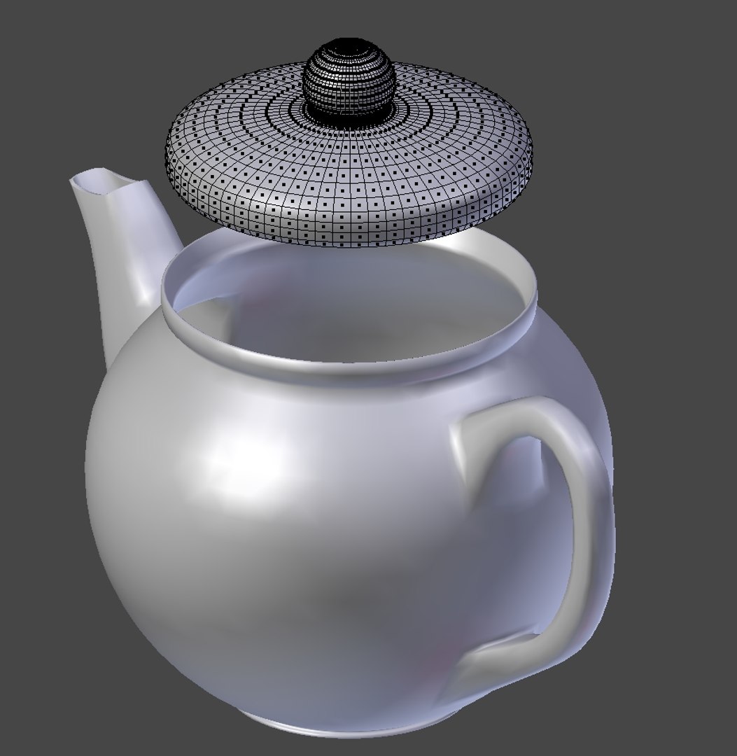 colorful teapot set 3d obj
