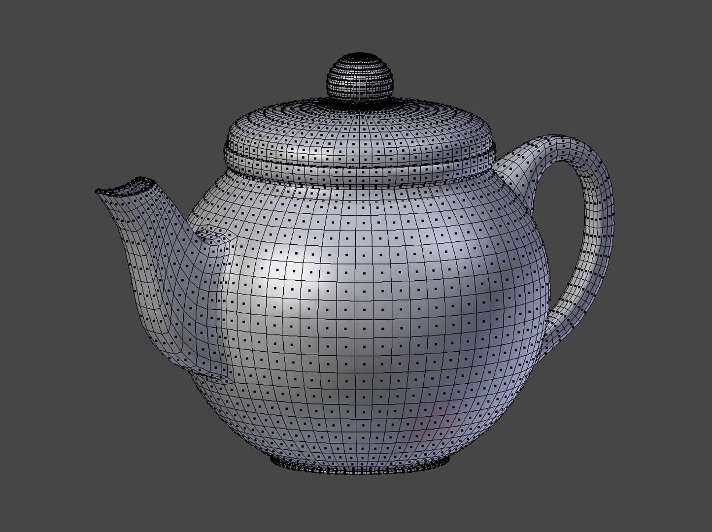 colorful teapot set 3d obj
