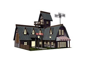 3D model small hotel