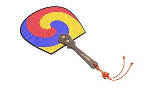 3D Korean Taegeuk Fan