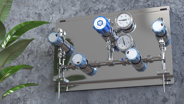 modelo 3d Panel de control de gases industriales de AFK Lab ...