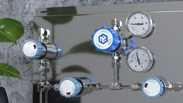 modelo 3d Panel de control de gases industriales de AFK Lab ...