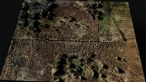 3D model terrain landscape fields pt3 PBR photogrammetry