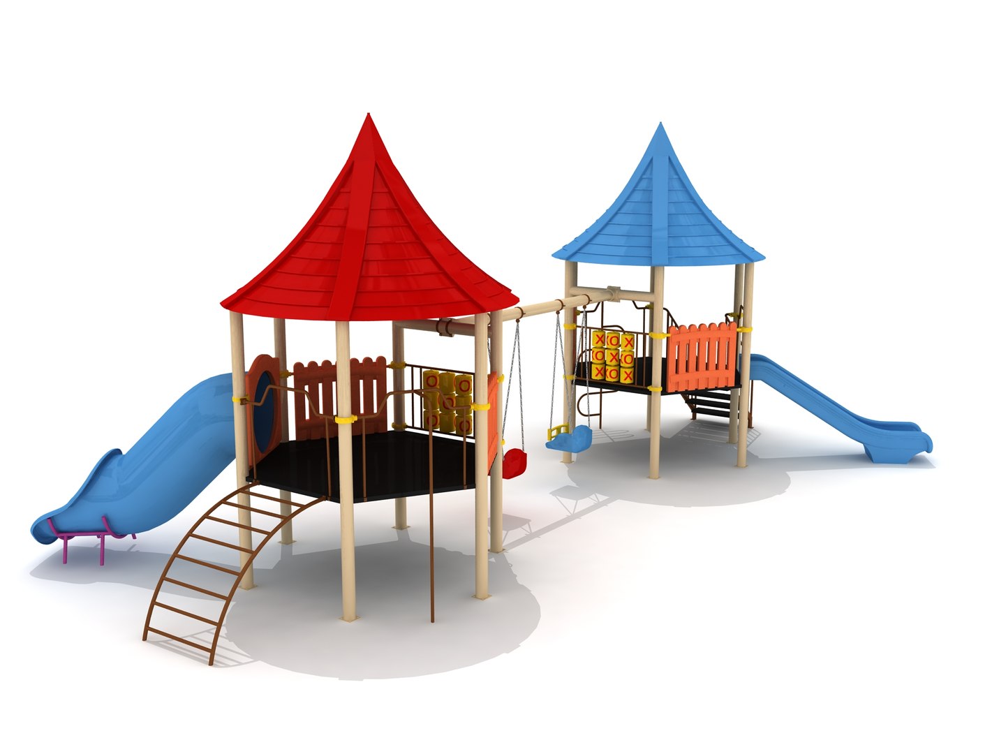 Hexagon Metal Kid Playground Model TurboSquid 1433963