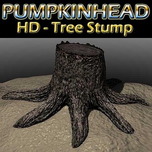 3d model tree stump
