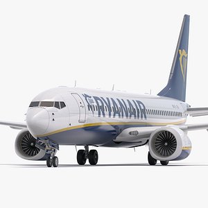 3D Boeing 737-800 MAX Ryanair
