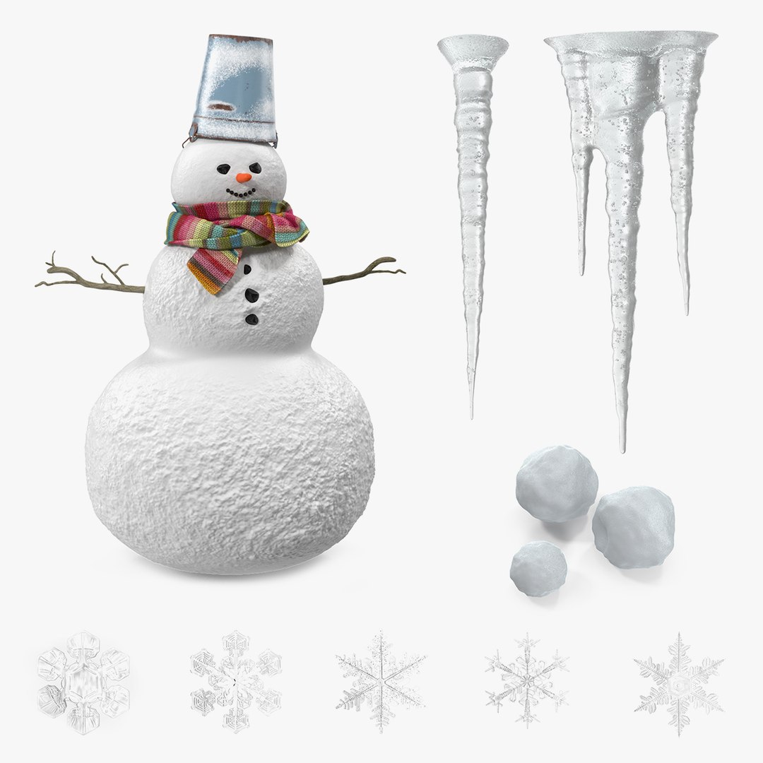 Snow Collection 2 3D model preview