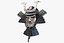 3D samurai helm