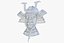 3D samurai helm