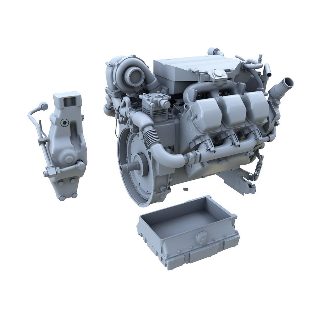 truck diesel engine 3D Model