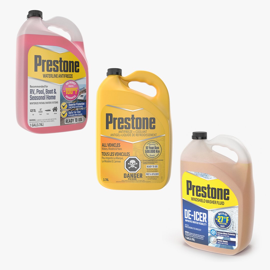 Preston Antifreezes Collection 3D model preview