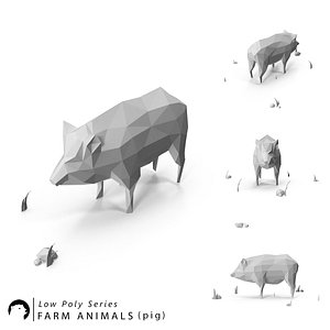Low Poly Farm animals ( pig )
