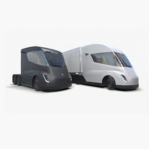 ready tesla semi truck 3D model