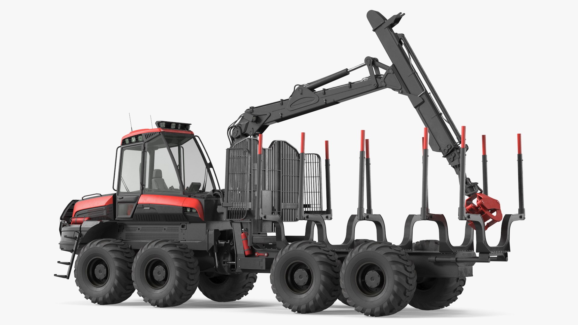 Forwarder Forestry Vehicle 3D model preview