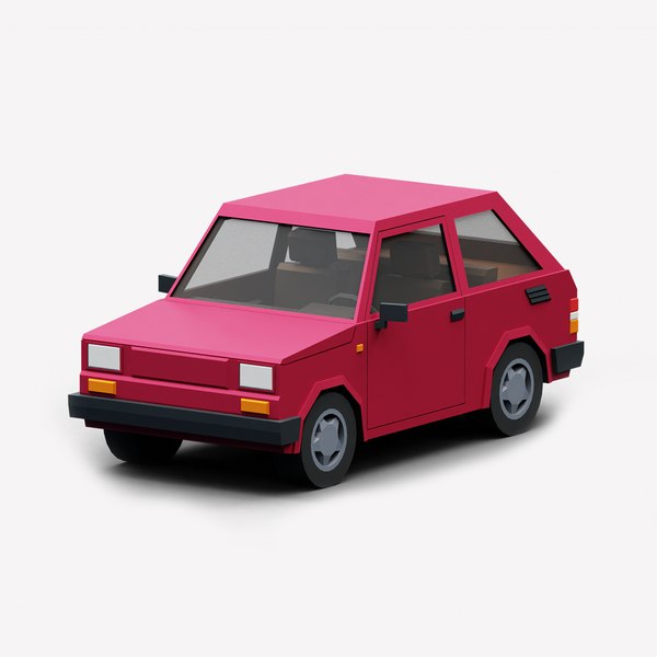 modèle 3D de Micro voiture stylisée des années 80 - TurboSquid 1736838